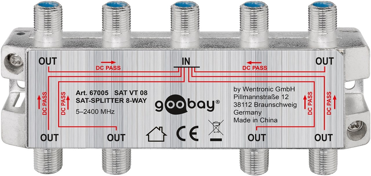 Pro SAT-splitter 8-weg