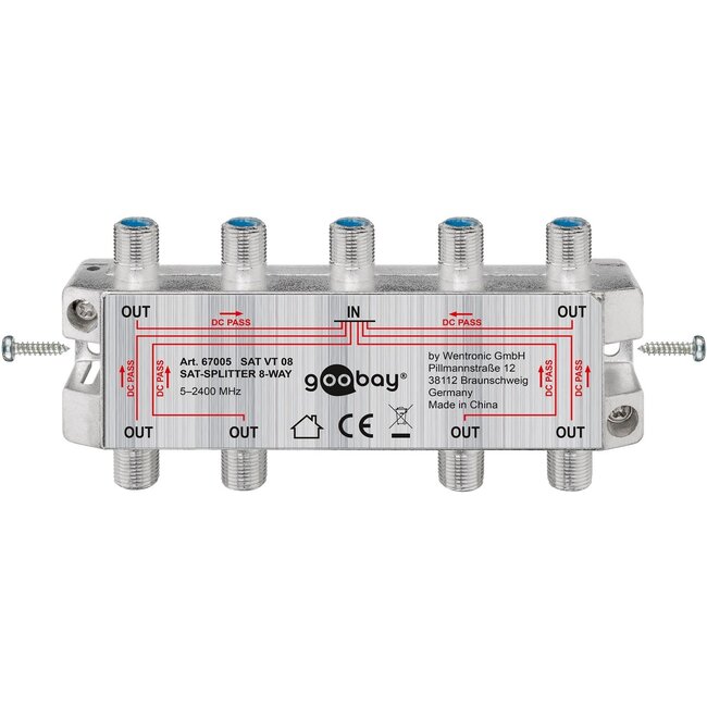 Goobay SAT Distributor, 8-Pack