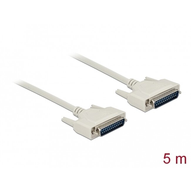 Delock Serial Cable D-Sub 25 male to male 5 m