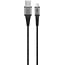 Goobay Micro-USB to USB-A Textile Cable with Metal Plugs (Space Grey/Silver), 2 m