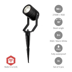 Smartlife Buitenlamp | 3 x 90 lm | Zigbee 3.0 | 3 x 3 W | RGB | 2700 K | Aluminium | Android / IOS