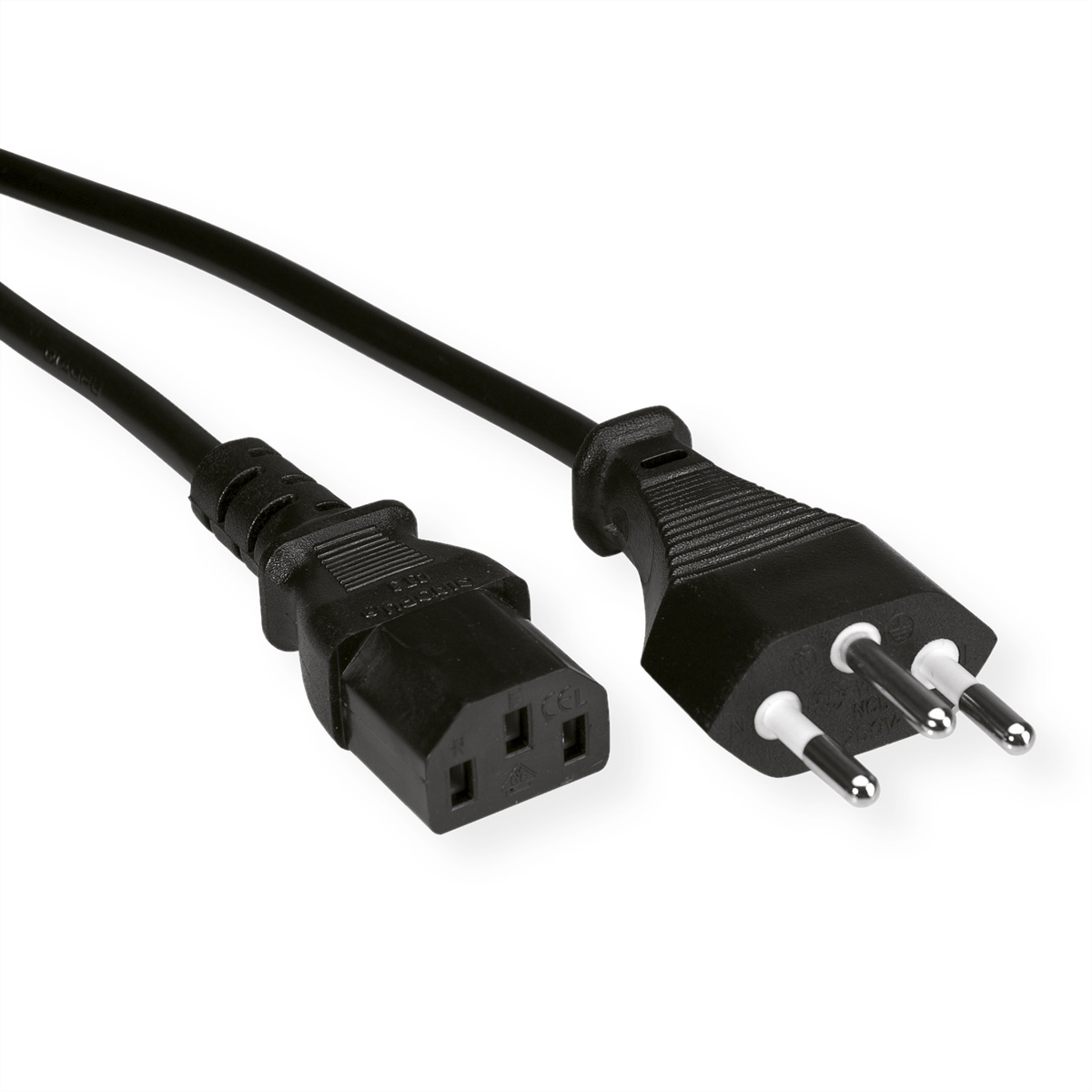 Roline Value Power Cable, Straight IEC, black, 1.8m, CH 1,8m. Lengte: 1,8 mm
