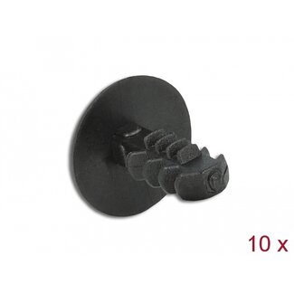 DeLOCK Delock Fir tree clip black 10 pieces