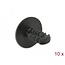 Delock Fir tree clip black 10 pieces