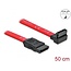 Delock SATA 3 Gb/s Cable straight to upwards angled 50 cm red