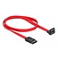 Delock SATA 3 Gb/s Cable straight to upwards angled 50 cm red