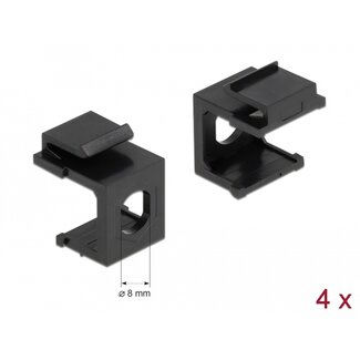 DeLOCK Delock Keystone cover black with 8.0 mm hole 4 pieces