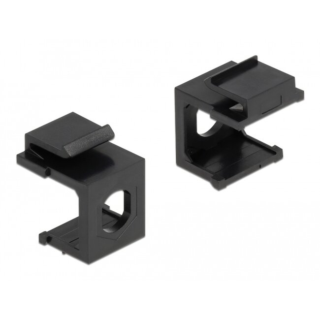 Delock Keystone cover black with 8.0 mm hole 4 pieces