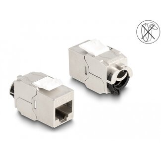 DeLOCK Delock Keystone Module RJ45 jack to LSA Cat.6A STP with locking clip and cable tie-free