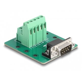 DeLOCK Delock D-Sub 9 pin male to Terminal Block for DIN rail