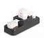 Delock Keystone LSA Set with clip-on holder RJ45 / RJ11 Cat.6 black