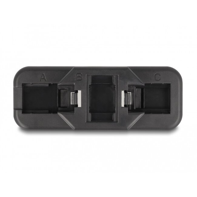 Delock Keystone LSA Set with clip-on holder RJ45 / RJ11 Cat.6 black
