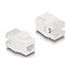 Delock Keystone LSA Set with clip-on holder RJ45 / RJ11 Cat.6 black