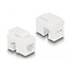 Delock Keystone LSA Set with clip-on holder RJ45 / RJ11 Cat.6 black