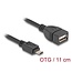 Delock USB 2.0 OTG Cable Type Micro-B male to Type-A female 11 cm