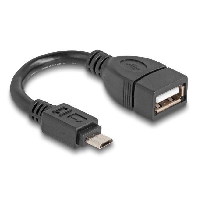 Delock USB 2.0 OTG Cable Type Micro-B male to Type-A female 11 cm