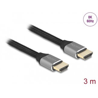 DeLOCK Delock Ultra High Speed HDMI Cable 48 Gbps 8K 60 Hz grey 3 m certified