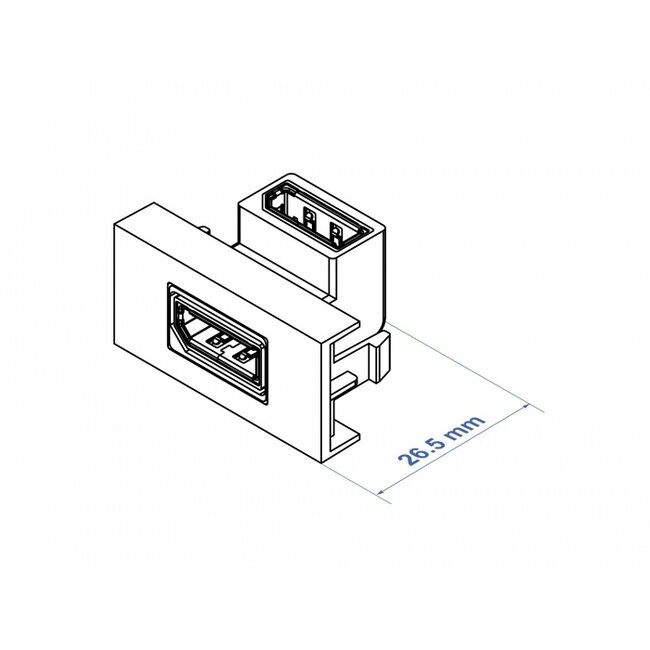 Delock Easy 45 DisplayPort Module angled 90° 22.5 x 45 mm