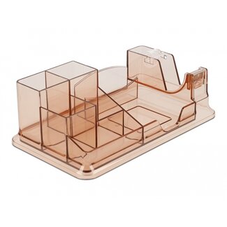 DeLOCK Delock Desk Organizer transparent / brown