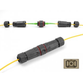 DeLOCK Delock Optical Fiber Cable Connector SC Simplex female to SC Simplex female OM1/OM2 waterproof