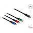 Delock USB Charging Cable 3 in 1 USB Type-C™ to Lightning™ / Micro USB / USB Type-C™ 1 m