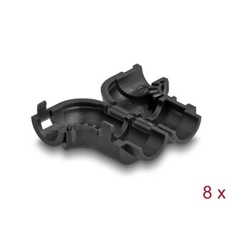 DeLOCK Delock Cable Clips for Angling 8 pieces black