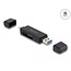 Delock Card Reader SuperSpeed USB 5 Gbps USB Type-C™ / Type-A for SD and Micro SD memory cards