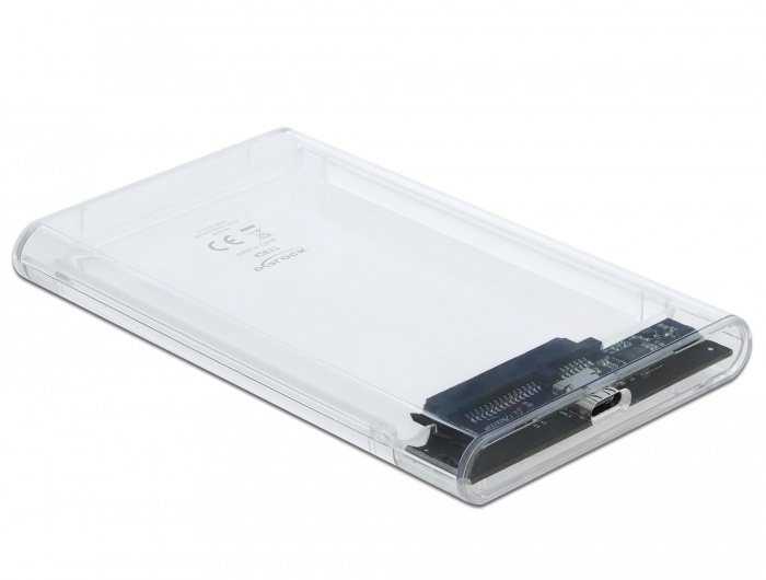 DeLOCK 42617. Producttype: HDD-/SSD-behuizing. Aantal storage drives ondersteund: 1, Opslag schijfgrootte: 2.5", Ondersteunde opslagstationinterfaces: SATA III, Maximale opslagcapa