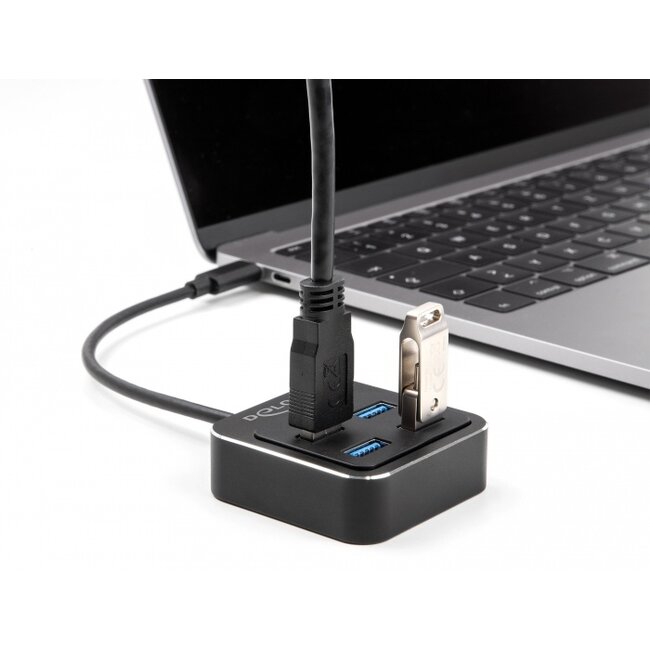 Delock USB 3.2 Gen 2 USB Type-C™ Hub with 4 x USB Type-A female – 10 Gbps