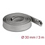 Delock Braided Sleeve with zip fastener heat-resistant 3 m x 30 mm grey