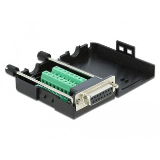 DeLOCK Delock D-Sub15 female to Terminal Block with Enclosure