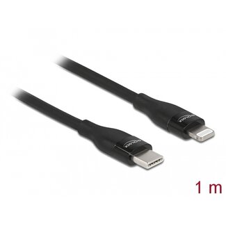 DeLOCK Delock Data and charging cable USB Type-C™ to Lightning™ for iPhone™, iPad™ and iPod™ black 1 m MFi