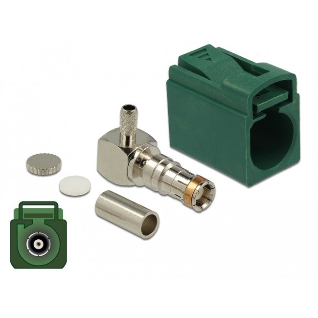 Delock FAKRA E jack 90° for crimping