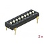 Delock DIP switch Tri-State 9-digit 2.54 mm pitch THT vertical black 2 pieces