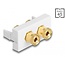 Delock Easy 45 Module 2 x binding post, red / black ring 22.5 x 45 mm