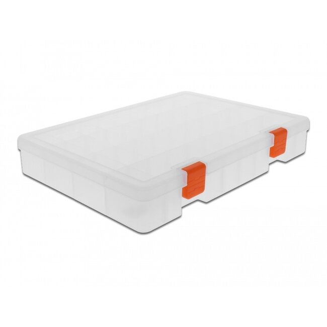 Delock Transparent sorting plastic box with 36 compartments