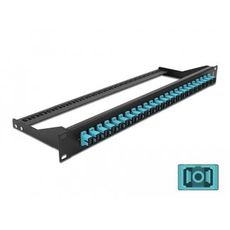 DeLOCK Delock 19″ Fibre Patch Panel 24 port SC Simplex aqua