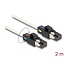 Delock Network Cable RJ45 plug to plug Cat.6A S/FTP with rotatable colour clips 2 m white