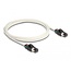 Delock Network Cable RJ45 plug to plug Cat.6A S/FTP with rotatable colour clips 2 m white
