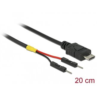 DeLOCK Delock USB Power Cable Micro-B to 2 x pin header male separate power 20 cm
