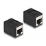 Delock Adapter RJ45 jack to RJ45 jack Cat.6A black