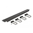 Delock 19″ Cable Management Routing Panel with 5 metal hooks 1U black