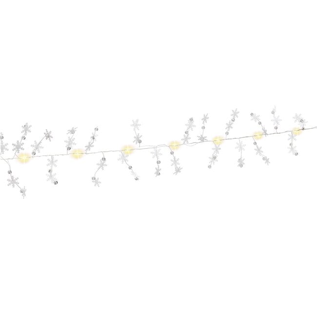 Goobay Silver Wire String Light "Snowflakes" with 10 LEDs