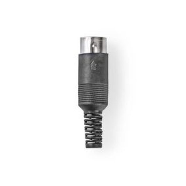 DIN-Connector | Recht | Male | Vernikkeld | Twist-On | Diameter kabelinvoer: 6.0 mm | Polyvinylchloride (PVC) | Zwart | 25 Stuks | Polybag