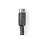 DIN-Connector | Recht | Male | Vernikkeld | Twist-On | Diameter kabelinvoer: 6.0 mm | Polyvinylchloride (PVC) | Zwart | 25 Stuks | Polybag