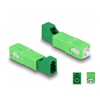 DeLOCK Delock Optical Fiber Hybrid Coupler SC Simplex male to LC Simplex female green