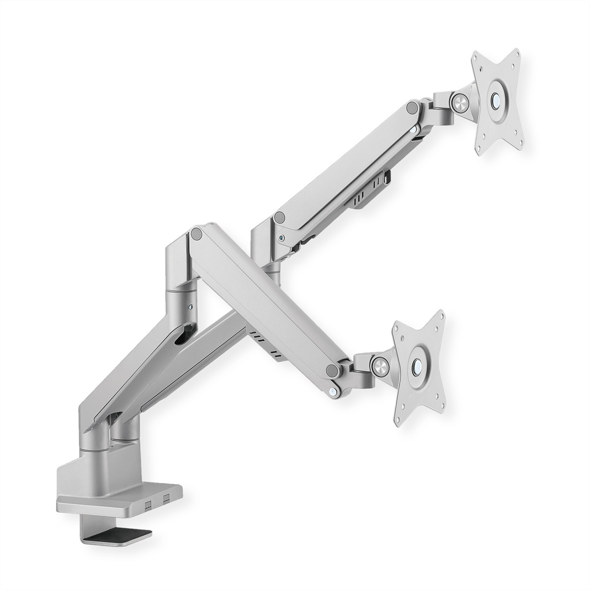 ROLINE LCD dubbele arm, tafelmontage, gasveer, 5 draaipunten |