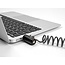 Navilock Laptop Security Coiled Cable for USB Type-A port with Key Lock