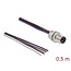 Delock M8 panel-mount cable A-coded 4 pin male for panel with open cable ends front mounting 0.5 m
