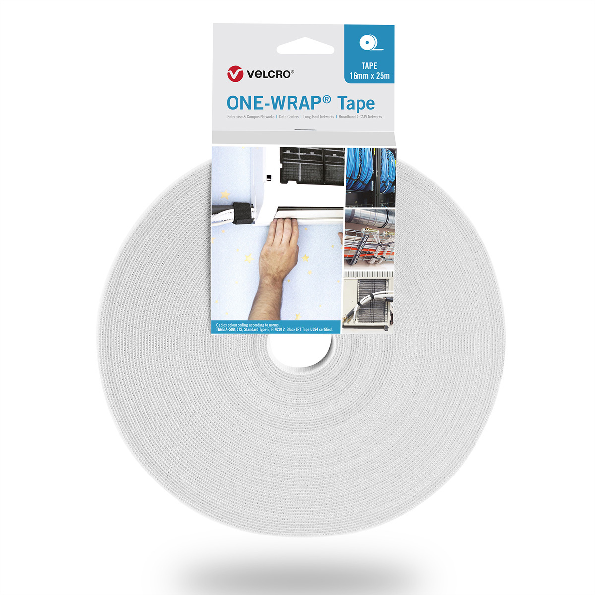 VELCRO® One Wrap® Klittenband - 30 mm breed - 25 meter - Wit